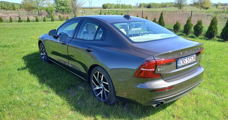 Volvo S60 cena 115500 przebieg: 37866, rok produkcji 2020 z Woźniki małe 121